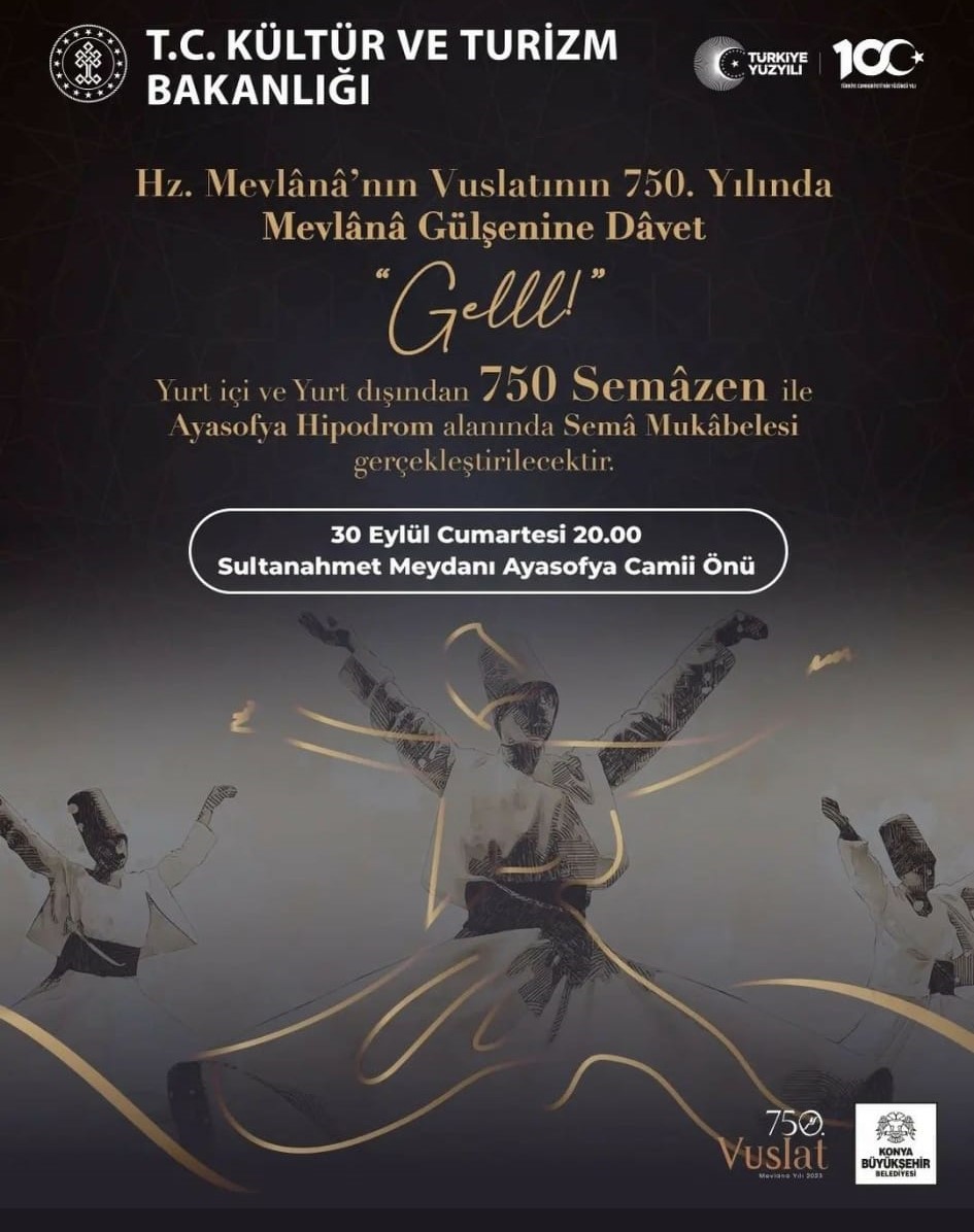 750 Whirling Dervishes Perform in Sultanahmet
